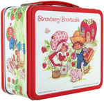 "STRAWBERRY SHORTCAKE" METAL LUNCHBOX PAIR WITH THERMOSES.