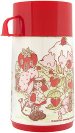 "STRAWBERRY SHORTCAKE" METAL LUNCHBOX PAIR WITH THERMOSES.