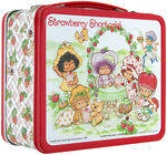 "STRAWBERRY SHORTCAKE" METAL LUNCHBOX PAIR WITH THERMOSES.