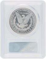 MORGAN 1890 SILVER DOLLAR PCGS AU58.