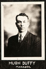 PROVIDENCE GRAYS 1907 TEAM REAL PHOTO POSTCARD WITH HOF MEMBER HUGH DUFFY.