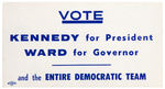 JFK 1960 MASSACHUSETTS COATTAIL CARD