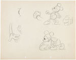 MICKEY MOUSE  FOOTBALL THEMED ORIGINAL ART LOT.