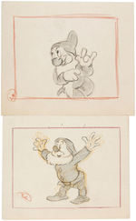 "SNOW WHITE AND THE SEVEN DWARFS" STORYBOARD ORIGINAL ART LOT FEATURING DWARFS.