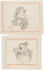 "SNOW WHITE AND THE SEVEN DWARFS" STORYBOARD ORIGINAL ART LOT FEATURING DWARFS.