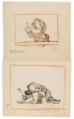 "SNOW WHITE AND THE SEVEN DWARFS" STORYBOARD ORIGINAL ART LOT FEATURING DWARFS.