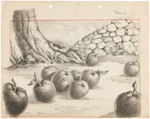 SNOW WHITE APPLES DETAILED LAYOUT ORIGINAL ART.