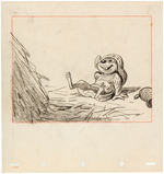 DUMBO TIMOTHY MOUSE AND CIRCUS CLOWNS ORIGINAL STORYBOARD ART TRIO.