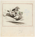 DUMBO TIMOTHY MOUSE AND CIRCUS CLOWNS ORIGINAL STORYBOARD ART TRIO.