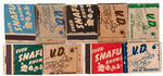 WWII ANTI-V.D. EXTENSIVE MATCH PACK UNUSED LOT OF 72.