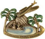 “REMEMBER PEARL HARBOR” OUSTANDING LARGE FIGURAL METAL PIN.