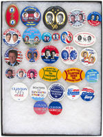 BUSH AND CLINTON 1988-1996 COLLECTION WITH 105 DIFFERENT BUTTONS.