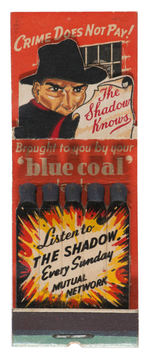 "THE SHADOW OF FU MANCHU" & "THE SHADOW" RADIO PROMOTIONAL MATCHBOOK PAIR.