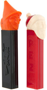 HALLOWEEN WITCH & SANTA CLAUS "PEZ" DISPENSER PAIR.