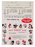 "DELL COMICS CLUB" MEMBERSHIP LOT WITH ROY ROGERS PHOTO FOLDER.