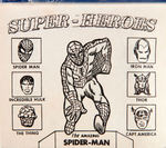 "MARVEL SUPER-HERO RINGS" ON STORE CARD/BAG.