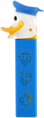 DONALD DUCK (DIE-CUT) & JIMINY CRICKET "PEZ" DISPENSER PAIR.