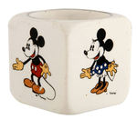 MICKEY & MINNIE MOUSE & PLUTO FRENCH CHINA EGG CUP PAIR.
