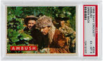 VERY RARE "DAVY CROCKETT" TOPPS VARIANT CARD #20A AMBUSH/AMBUSH PSA EX-MT 6.