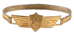 "DICK TRACY AIR DETECTIVE" BRASS WING BRACELET.