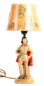 GULLIVER'S TRAVELS "PRINCE DAVID" LAMP W/SHADE.