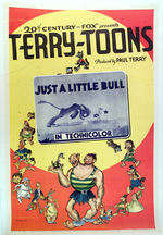 "JUST A LITTLE BULL" IN TECHNICOLOR/TERRY-TOONS MOVIE POSTER.