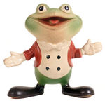 BUSTER BROWN SHOE FROGGY THE GREMLIN SMALL SIZE RUBBER SQUEAKER FIGURE.