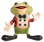 BUSTER BROWN SHOE FROGGY THE GREMLIN LARGE SIZE RUBBER SQUEAKER FIGURE.