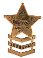 DICK TRACY COMPLETE RUN OF THE FIRST FIVE BADGES FROM QUAKER CEREALS 1938.