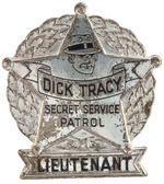 DICK TRACY COMPLETE RUN OF THE FIRST FIVE BADGES FROM QUAKER CEREALS 1938.