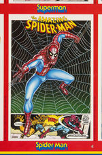 MARVEL COMICS "SUPERHEROES" POSTER DISPLAY BIN WITH SPIDER-MAN.