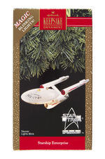 "STAR TREK" HALLMARK BOXED ORNAMENT LOT INCLUDING USS ENTERPRISE.