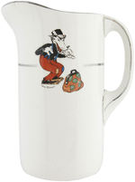 BIG BAD WOLF PITCHER BY FAIENCERIE D'ONNAING CHINA COMPANY OF FRANCE.