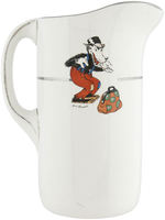 BIG BAD WOLF PITCHER BY FAIENCERIE D'ONNAING CHINA COMPANY OF FRANCE.