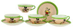 MICKEY MOUSE FIGURAL JAPANESE CHINA TEA SET WITH BOX.