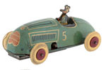 DONALD DUCK WIND-UP RACE CAR.