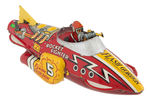 "FLASH GORDON ROCKET FIGHTER SHIP 5" VARIETY SPARKLING MARX WIND-UP.