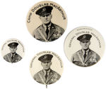 THREE SCARCE MacARTHUR ITEMS AND AN USUAL FOURTH ALL WITH IDENTIAL PHOTO.