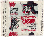 "HOPALONG CASSIDY PICTURE CARD GUM" TOPPS UNOPENED WAX PACK.