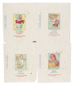 SNOW WHITE AND THE SEVEN DWARFS CHRISTMAS LOLLIPOP WRAPPER SET WITH ORIGINAL BOX.