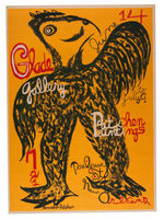 KENNETH PATCHEN "GLADE GALLERY PATCHEN PAINTINGS" PROMOTIONAL POSTER.