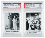 "THE MUNSTERS" LEAF PSA GRADED GUM CARD LOT.