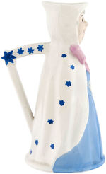 CINDERELLA FAIRY GODMOTHER FIGURAL CERAMIC PITCHER.