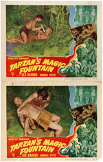 "TARZAN'S MAGIC FOUNTAIN" LOBBY CARD SET.