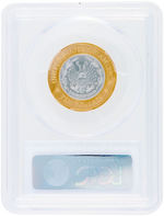 "LIBRARY OF CONGRESS" GRADED COMMEMORATIVE BIMETALLIC COIN PCGS MS70.