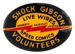 "SPEED COMICS" RARE COMIC BOOK CLUB BUTTON FROM OVERSTREET COLLECTION.