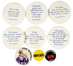 NIXON AND WATERGATE NINE RELATED BUTTONS CIRCA 1974.