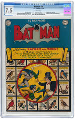 "BATMAN" #58 APRIL-MAY 1950 CGC 7.5 VF-.