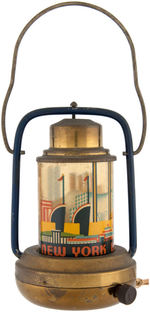 "1939 NEW YORK WORLD'S FAIR" LANTERN LAMP.