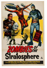 EARLY LEONARD NIMOY "ZOMBIES OF THE STRATOSPHERE" MOVIE SERIAL POSTER.